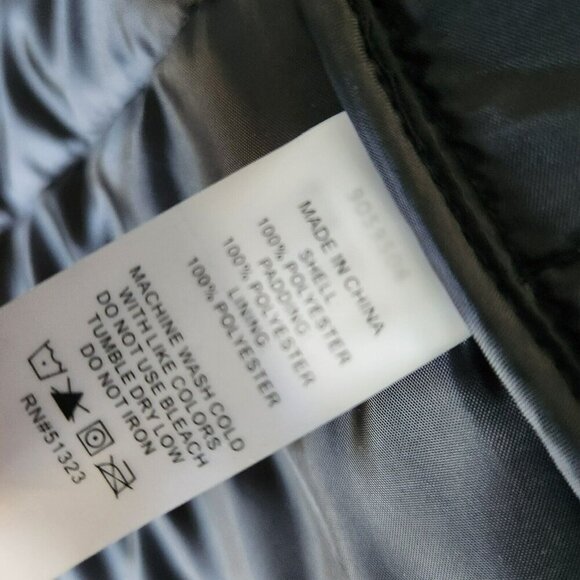 Vince Camuto Puffer Jacket Women Medium Zip Up Houndstooth Print Black White NWT - Picture 13 of 16